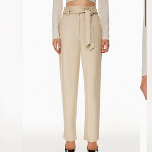 Aritzia Babaton Belted Vegan Leather Pant- Size 8